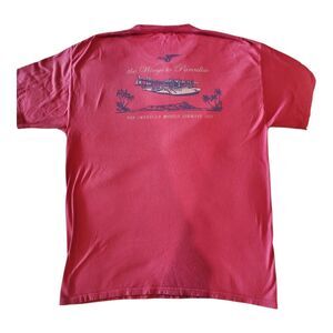 Pan Am Airlines Shirt Clipper Hawaii Men's LARGE Red Vintage Wash